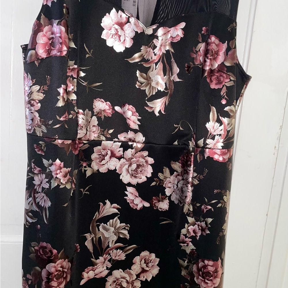 Maurices Pink Sheath Midi Dress V-neck Sleeveless